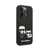 Karl Lagerfeld Liquid Silicone Karl & Choupette MagSafe - Coque pour iPhone 14 Pro Max (noir)