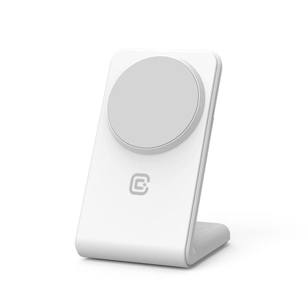Crong MagSpot Stand - 2-in-1 Wireless Charger with MagSafe for iPhone and AirPods (White)