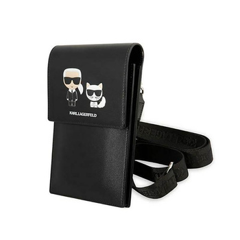 Karl Lagerfeld Karl+Choupette Embossed Wallet Phone Bag - Tasche für Smartphone und Zubehör (Schwarz)