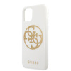 Guess Circle Glitter 4G - Coque iPhone 11 Pro (blanc)