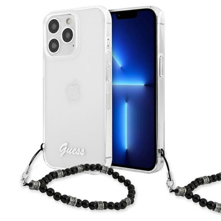 Guess Black Pearl Strap - iPhone 13 Pro Tasche (Transparent)