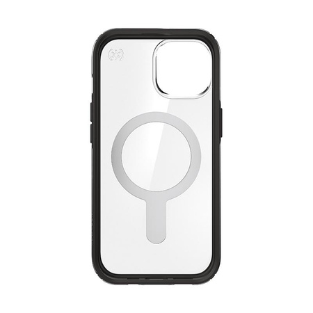 Speck Presidio Perfect-Clear ClickLock & Magsafe - iPhone 15 Case (Clear / Frosted Black / Slate Grey)