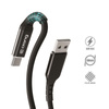 Crong Armor Link - 60W 3A USB-A na USB-C opletený kabel Power Delivery 150cm (černý)