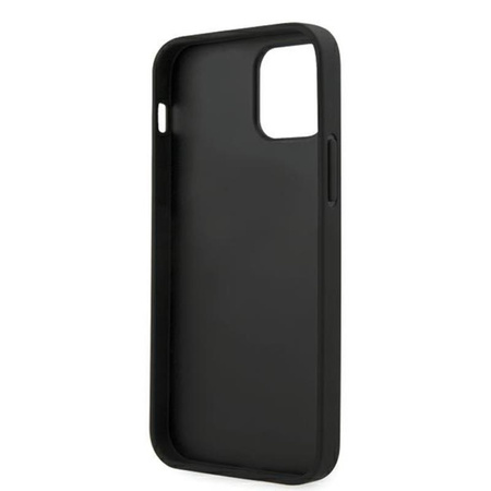 Guess V Quilted - Etui iPhone 12 / iPhone 12 Pro (czarny)