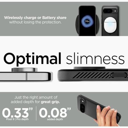 Spigen Rugged Armor - Hülle für Google Pixel 9 / 9 Pro (Matte Black)