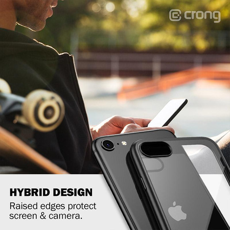 Crong Clear Cover - pouzdro pro iPhone SE (2022/2020) / 8 / 7 (černé)