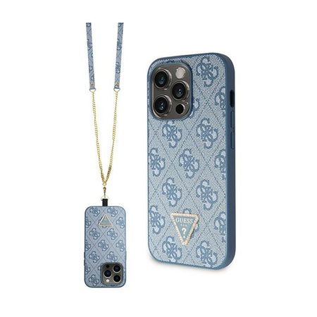 Guess Crossbody 4G Metal Logo - iPhone 15 Pro Case (blue)