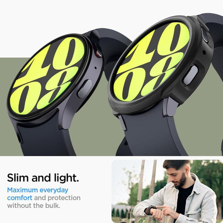 Spigen Liquid Air - Étui pour Samsung Galaxy Watch 7 44 mm (Noir mat)