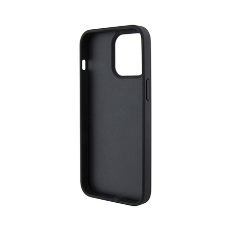Ferrari Perforierte Wellen Metall Logo - iPhone 15 Pro Tasche (rot)