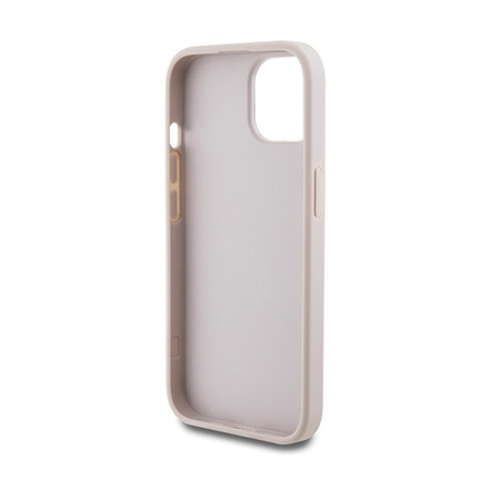 Guess 4G Metal Gold Logo - pouzdro pro iPhone 15 Plus (růžové)