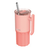 Quokka Umi - 720ml Stainless Steel Thermal Mug with Straw and Silicone Base (Peachy Pink)