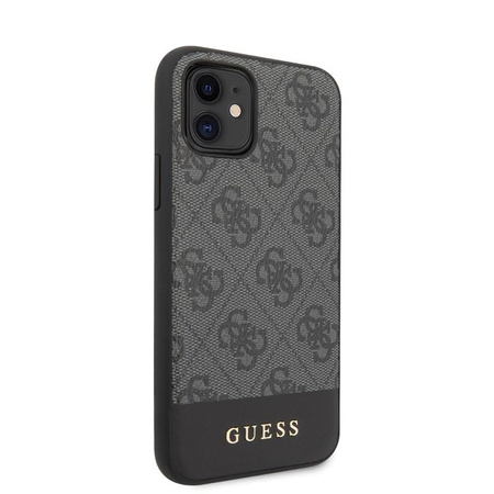 Guess 4G Bottom Stripe Kollektion - iPhone 11 Hülle (Grau)