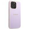 Guess Saffiano Hot Stamp & Metall-Logo - iPhone 13 Pro Tasche (fliederfarben)