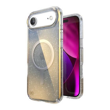 Speck Presidio Lux MagSafe - iPhone Air Tasche (Hyper Mirror Glitter / Silber Metallic)