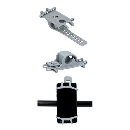 BIKE PHONE HOLDER for handlebars, Gray, 10-15cm, Dunlop