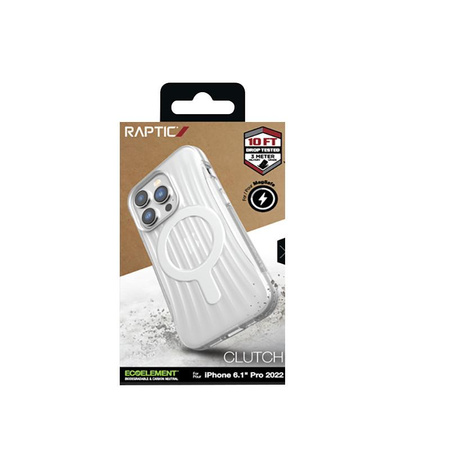 X-Doria Raptic Clutch MagSafe - Biodegradable iPhone 14 Pro Case (Drop-Tested 3m) (Clear)