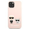 Karl Lagerfeld Slilicone Karl & Choupette - pouzdro pro iPhone 13 Mini (růžové)