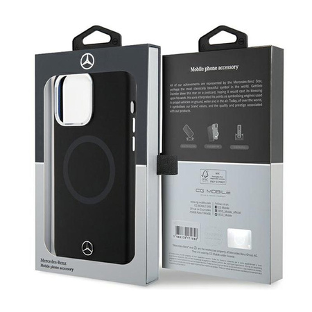 Mercedes Bicolor szilikon MagSafe - iPhone 15 Pro tok (fekete)