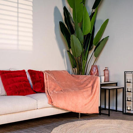 Koc flanelowy 200x150cm (koralowy)