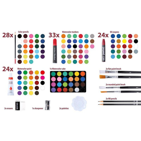 Artico - Art set for painting suitcase 145 éléments