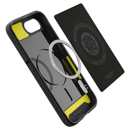 Spigen Rugged Armor MagSafe - étui pour iPhone 16e (Noir mat)