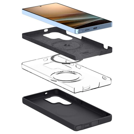 Spigen Silicone Fit MagSafe - tok Samsung Galaxy S25 Ultra (fekete)