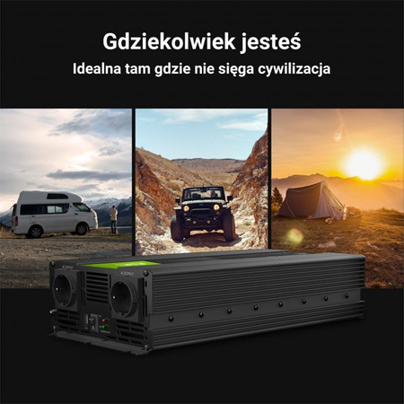 Green Cell - Měnič napětí Inverter 12V na 230V 3000W/6000W Modifikovaná sinusoida