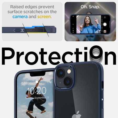 Spigen Ultra Hybrid - tok iPhone 14 készülékhez (sötétkék)