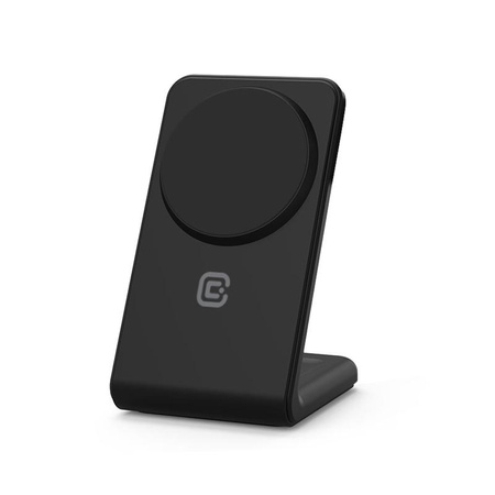 Crong MagSpot állvány - 2 az 1-ben vezeték nélküli töltő MagSafe-fel iPhone-hoz és AirPods-hoz (fekete)