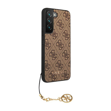 Kolekce Guess 4G Charms - pouzdro pro Samsung Galaxy S23+ (hnědé)