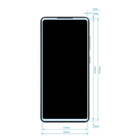 Crong 7D Nano Flexible Glass - Verre hybride 9H pour l'ensemble de l'écran du Samsung Galaxy A53 5G