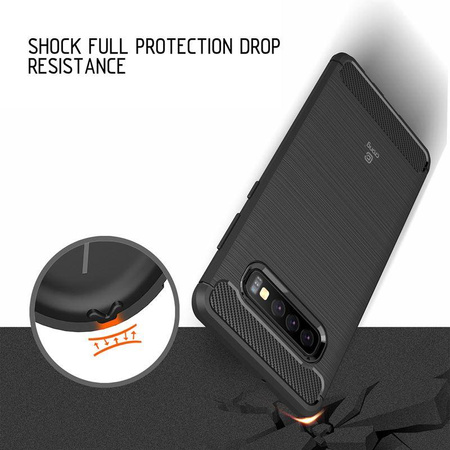 Crong Soft Armour Cover - Étui pour Samsung Galaxy S10+ (noir)