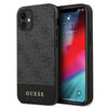 Guess 4G Bottom Stripe Kollektion - iPhone 12 mini Tasche (grau)