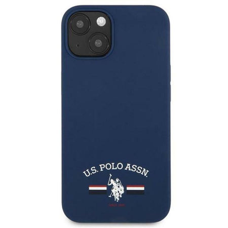 US Polo Assn Silicone Logo - Coque pour iPhone 13 (bleu marine)