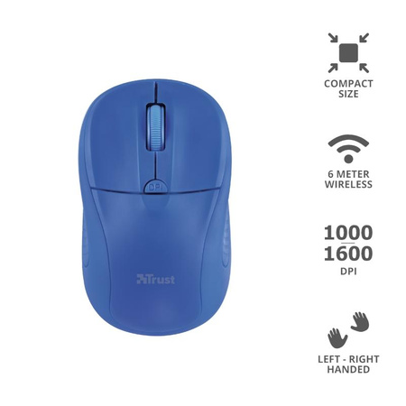 Trust Primo - Souris optique sans fil 1600 DPI (Bleu)