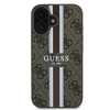 Guess 4G Gedruckte Streifen MagSafe - iPhone 16 Plus Tasche (braun)