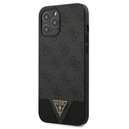 Guess 4G Triangle Collection - pouzdro pro iPhone 12 Pro Max (šedé)