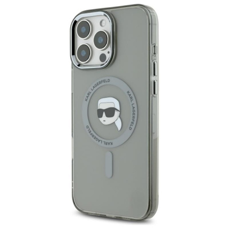 Karl Lagerfeld IML Metall Karl Head MagSafe - iPhone 16 Pro Max Tasche (schwarz)
