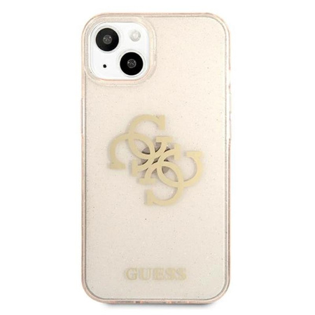 Guess Glitter 4G Big Logo - iPhone 13 mini case (gold)