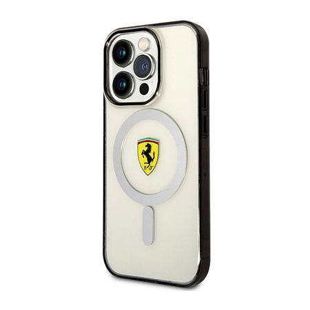 Ferrari Outline Magsafe - pouzdro pro iPhone 14 Pro (průhledné)