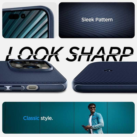 Spigen Mag Armor - Case for iPhone 14 Pro Max (Navy blue)