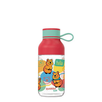 Quokka Ice Kids con cinturino - borraccia ecozen da 430 ml con cinturino (Happy Quokka)