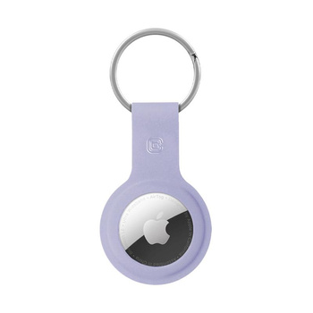 Crong Silikonhülle mit Schlüsselring - Apple AirTag Schlüsselanhänger (Lavendel)