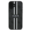 Guess 4G Gedruckte Streifen MagSafe - iPhone 16 Plus Tasche (schwarz)
