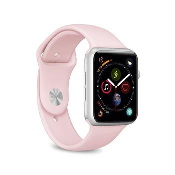 PURO ICON - Elasztikus sportpánt Apple Watch 38/40/41 mm-es órához (S/M & M/L) (homokrózsaszín)