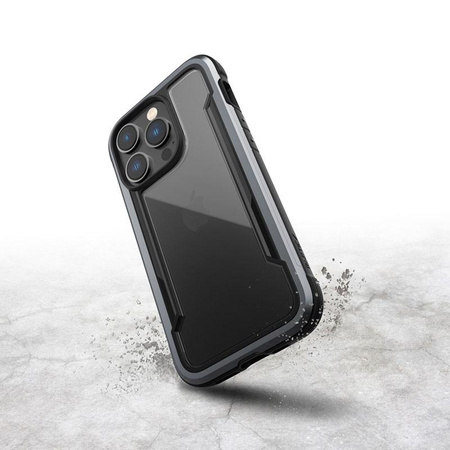 X-Doria Raptic Shield - Coque en aluminium pour iPhone 14 Pro (Testé en chute de 3m) (Noir)