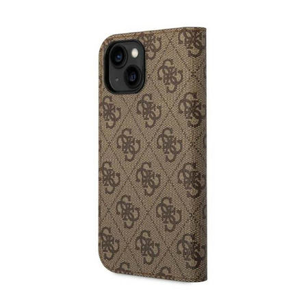 Guess 4G Metal Camera Outline Booktype Case - iPhone 14 Case (brown)