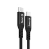 Crong Soft Link - Câble USB-C 100W PD 5A vers USB-C 200cm (noir)