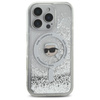 Karl Lagerfeld Liquid Glitter Karl Head MagSafe - Etui iPhone 16 Pro (przezroczysty)