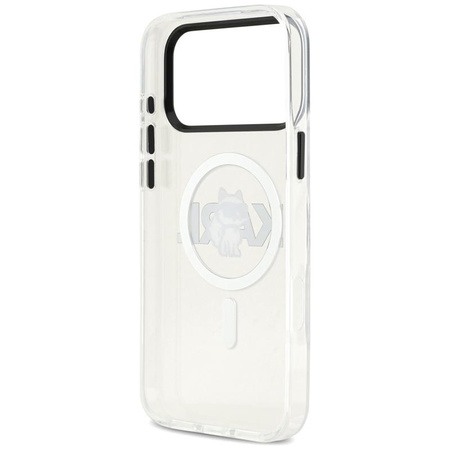Karl Lagerfeld IML Choupette Sketch Logo MagSafe - Case for iPhone 17 Pro (transparent)